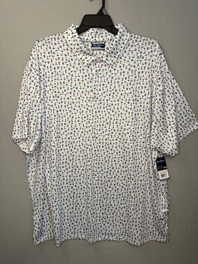 Ben Hogan Men’s 3XL White Polo with 19th Hole Motif